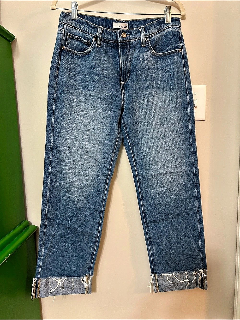 LOFT Straight Leg Jeans in Blue Size 4P